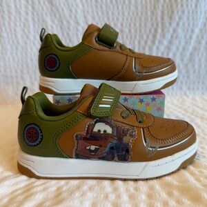 Disney Cars Tow Mater Kids Brown Green Sneakers shoes Kids/Toddler size 6c &12c